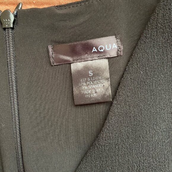 Aqua Mini Dress Black Small Lace on Bottom - Picture 5 of 5